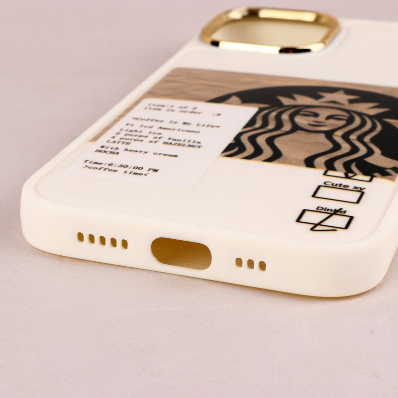 قاب طرحدار Starbucks دور لنز فلزی iPhone 13