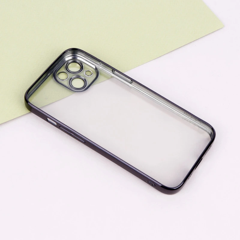 قاب ساده شفاف دور رنگی محافظ لنزدار iPhone 13
