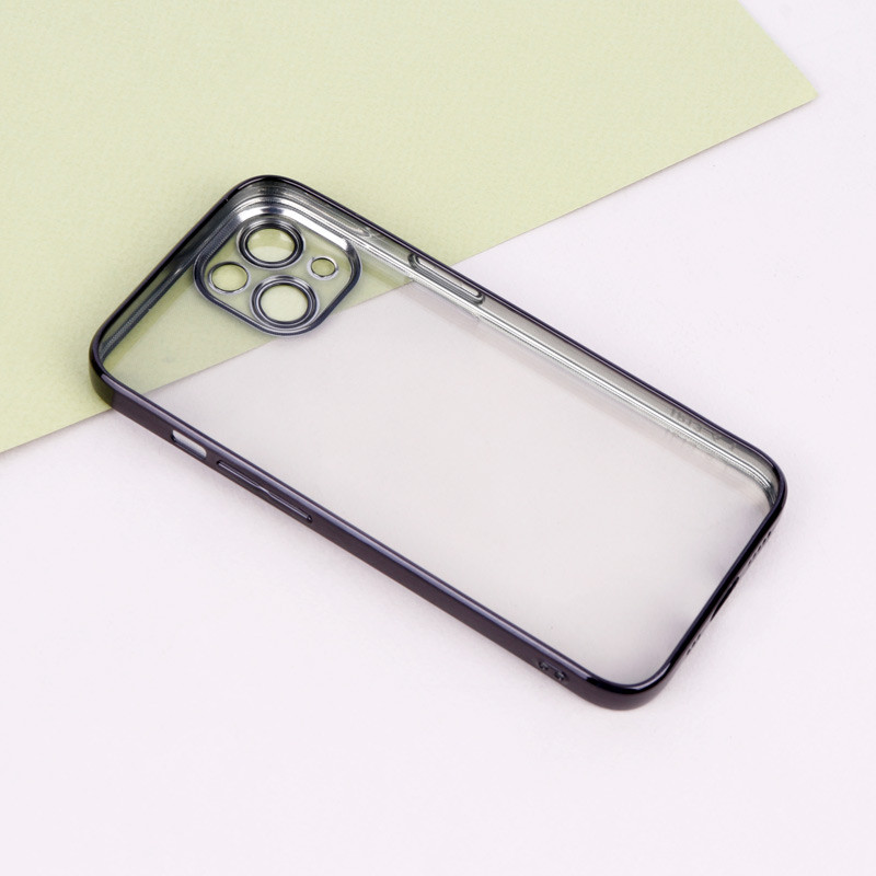 قاب ساده شفاف دور رنگی محافظ لنزدار iPhone 13