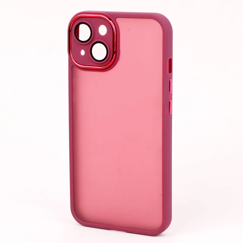 قاب PC آیفون iPhone 13 متال ایرون پشت مات محافظ لنزدار