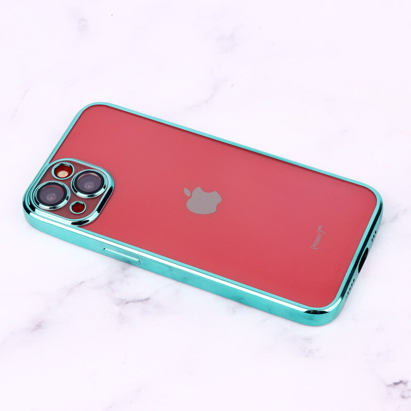 قاب ساده شفاف دور رنگی محافظ لنزدار iPhone 13