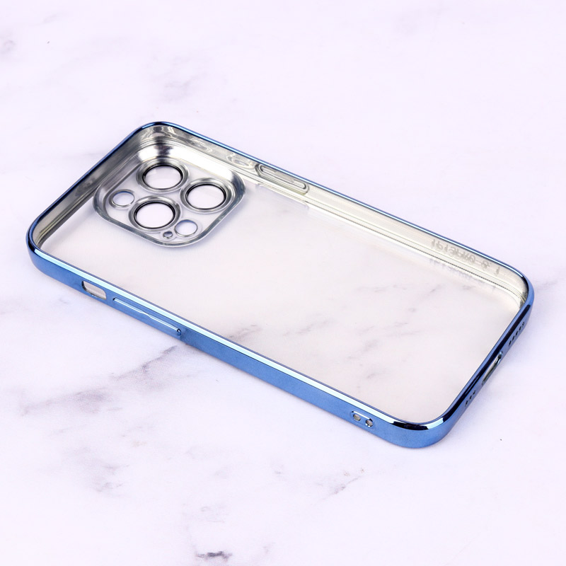 قاب ساده شفاف دور رنگی محافظ لنزدار iPhone 13 Pro