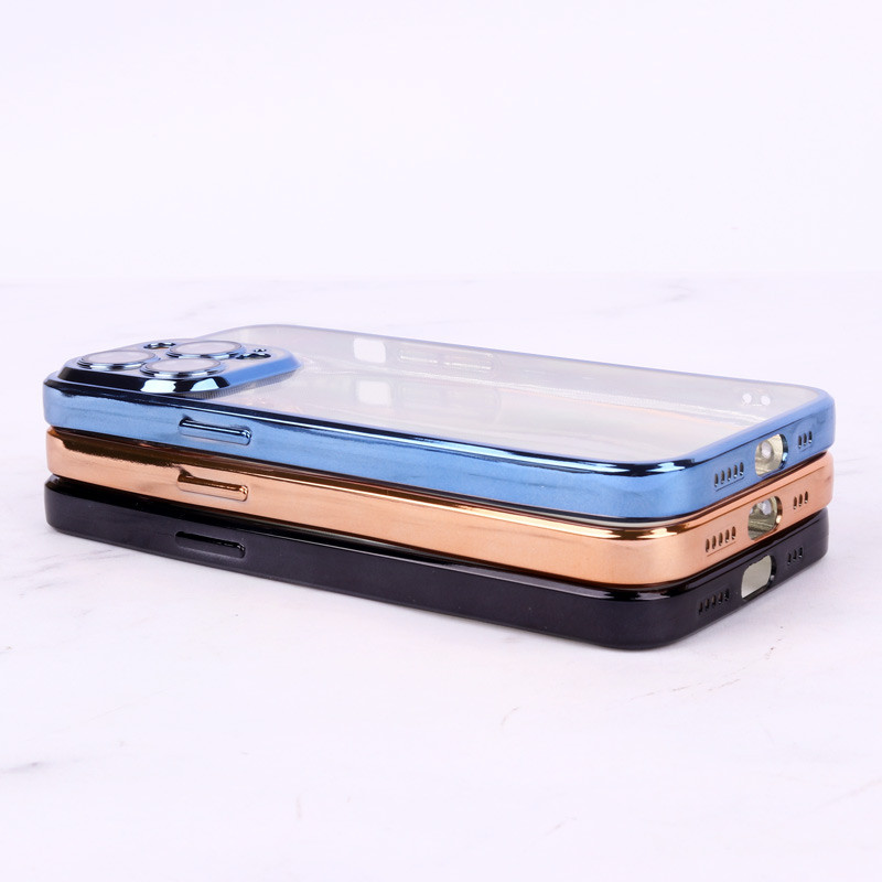 قاب ساده شفاف دور رنگی محافظ لنزدار iPhone 13 Pro