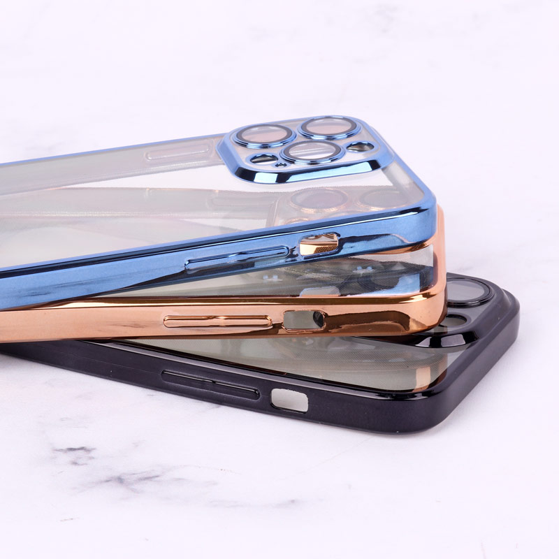 قاب ساده شفاف دور رنگی محافظ لنزدار iPhone 13 Pro