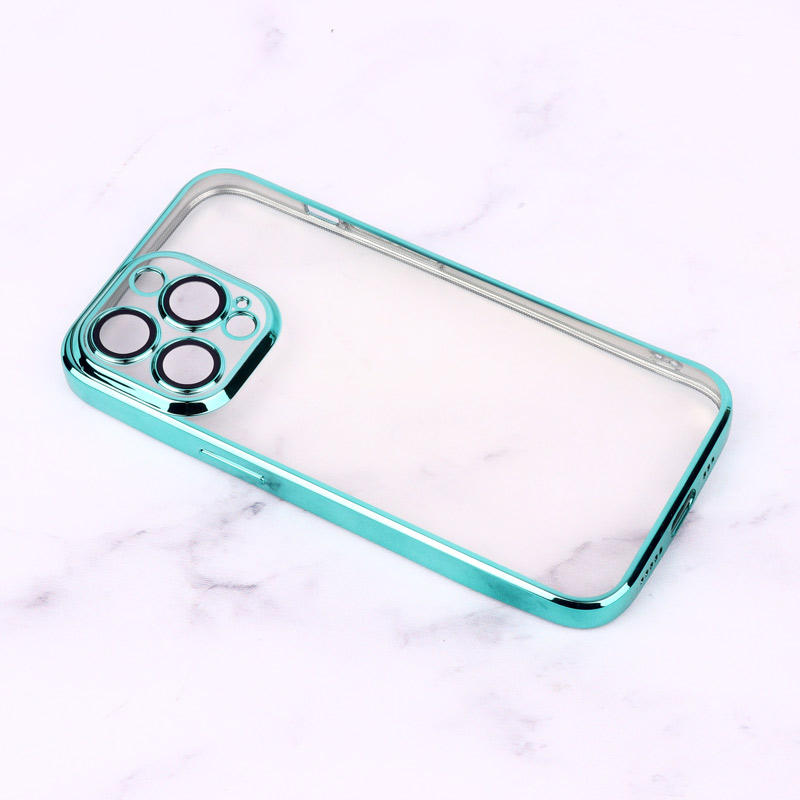 قاب ساده شفاف دور رنگی محافظ لنزدار iPhone 13 Pro