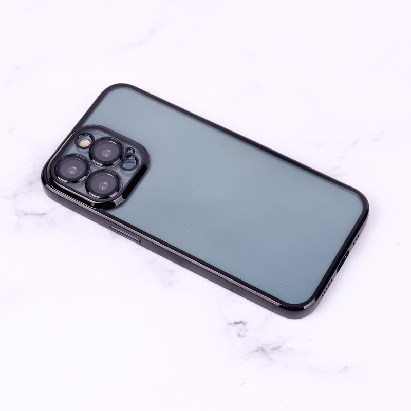 قاب ساده شفاف دور رنگی محافظ لنزدار iPhone 13 Pro