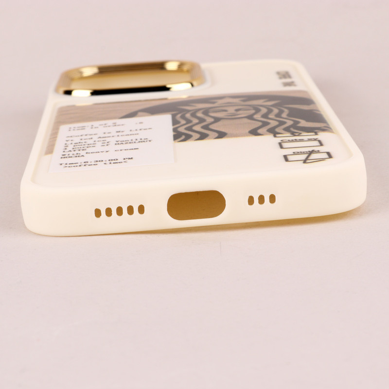 قاب طرحدار Starbucks دور لنز فلزی iPhone 13 Pro