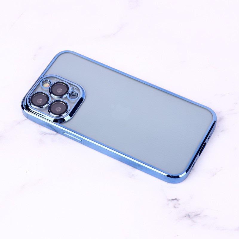 قاب ساده شفاف دور رنگی محافظ لنزدار iPhone 13 Pro