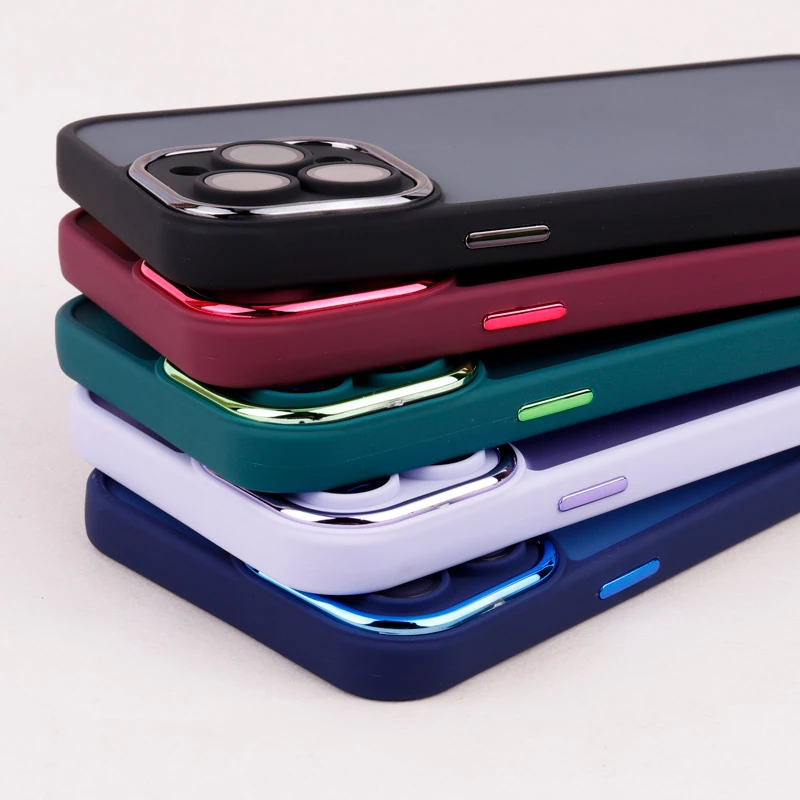 قاب PC آیفون iPhone 13 Pro Max متال ایرون پشت مات محافظ لنزدار