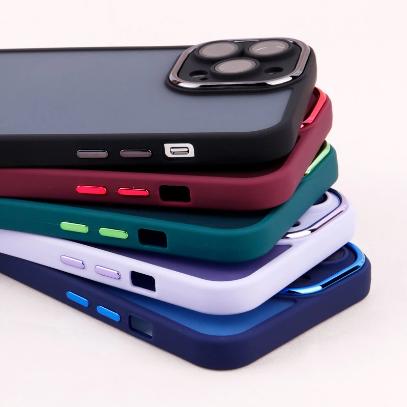 قاب PC آیفون iPhone 13 Pro Max متال ایرون پشت مات محافظ لنزدار