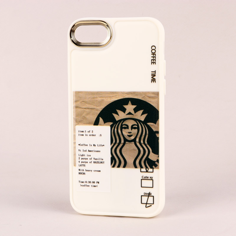 قاب طرحدار Starbucks دور لنز فلزی iPhone 7 / 8 / SE 2020