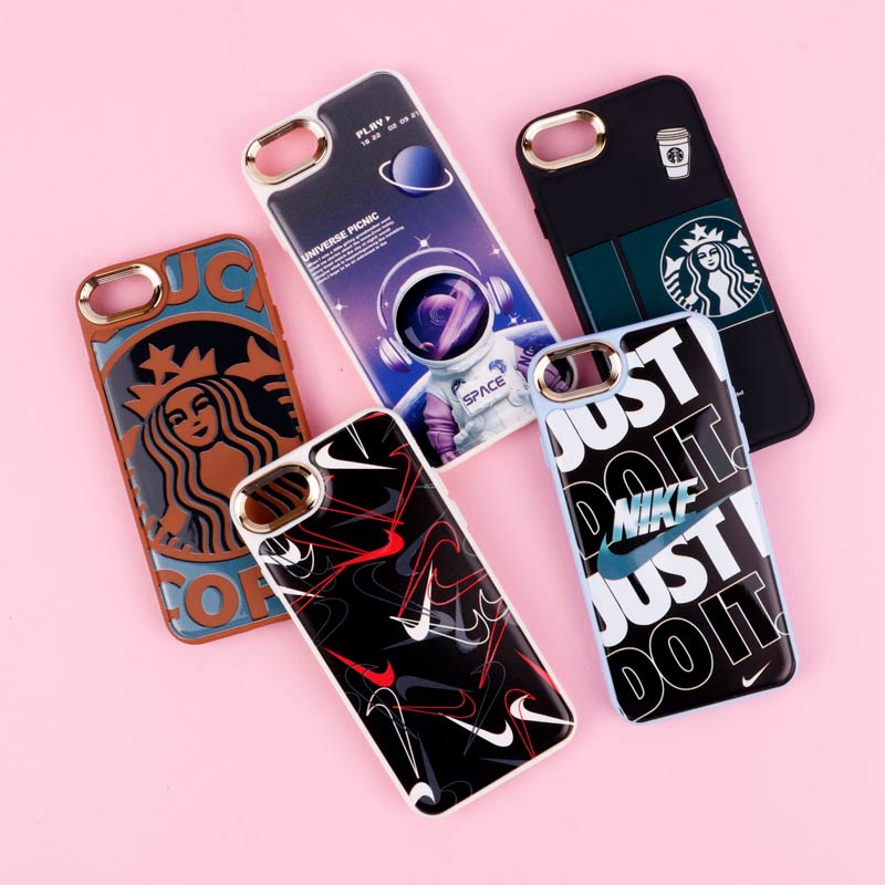 قاب طرحدار دور لنز فلزی iPhone 7 / 8 / SE 2020