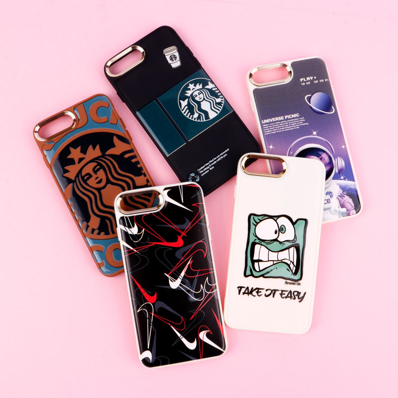 قاب طرحدار دور لنز فلزی iPhone 7 Plus / 8 Plus