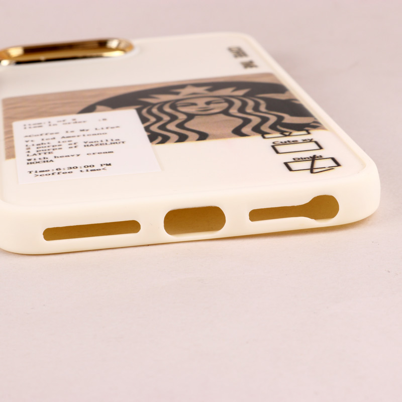 قاب طرحدار Starbucks دور لنز فلزی iPhone 7 Plus / 8 Plus