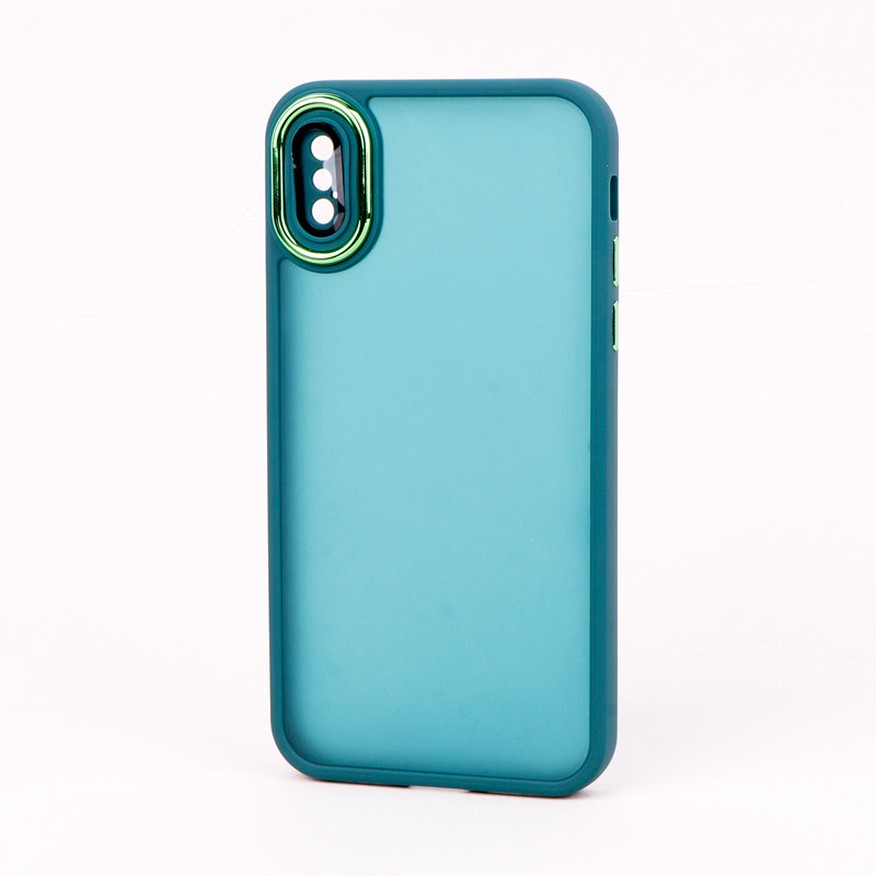 قاب PC متال ایرون مات محافظ لنزدار iPhone X / XS
