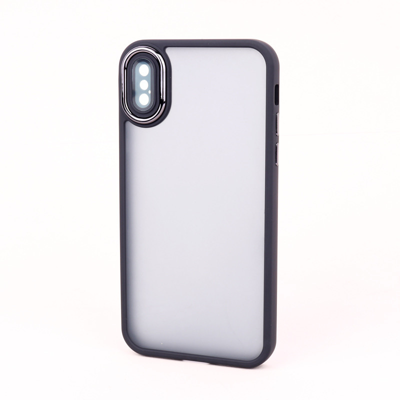 قاب PC متال ایرون مات محافظ لنزدار iPhone X / XS