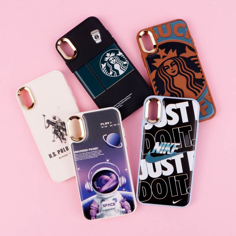قاب طرحدار دور لنز فلزی iPhone X / XS
