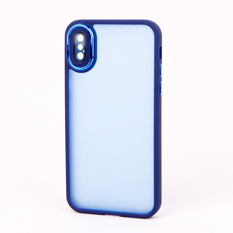 قاب PC متال ایرون مات محافظ لنزدار iPhone X / XS