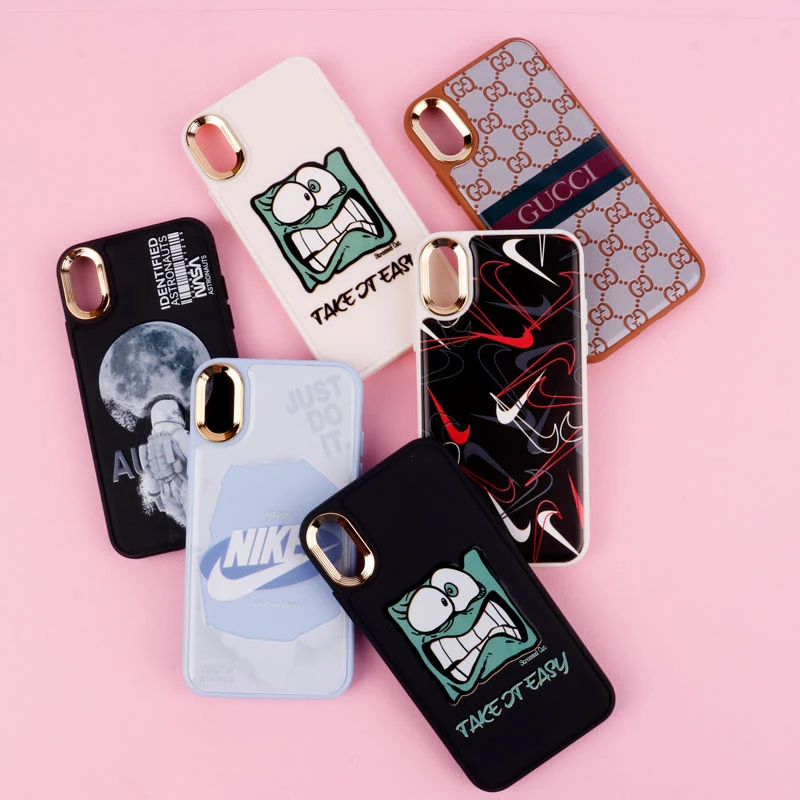 قاب طرحدار دور لنز فلزی iPhone X / XS