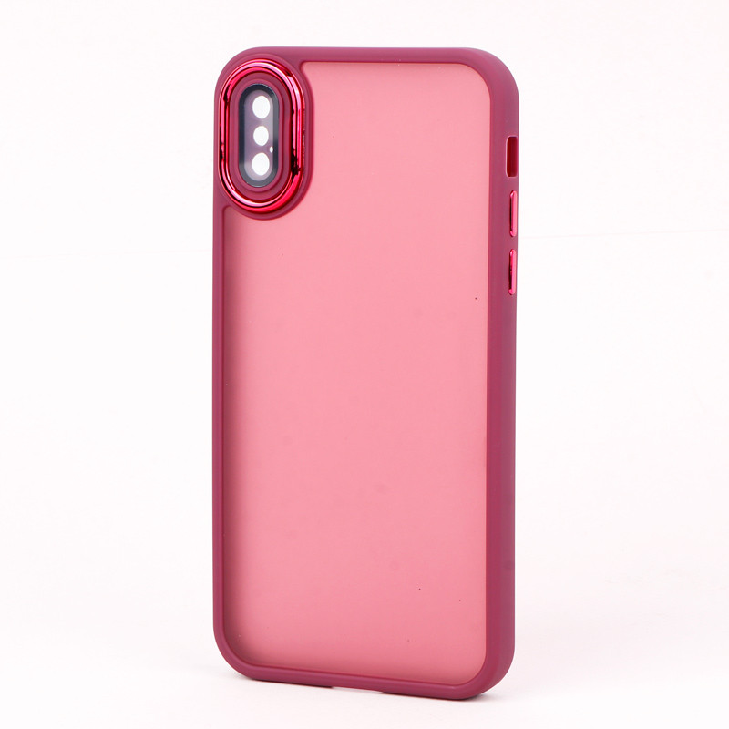 قاب PC متال ایرون مات محافظ لنزدار iPhone X / XS