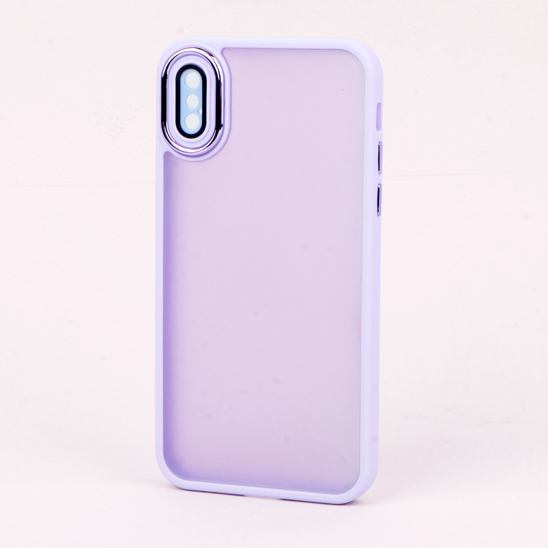 قاب PC متال ایرون مات محافظ لنزدار iPhone X / XS