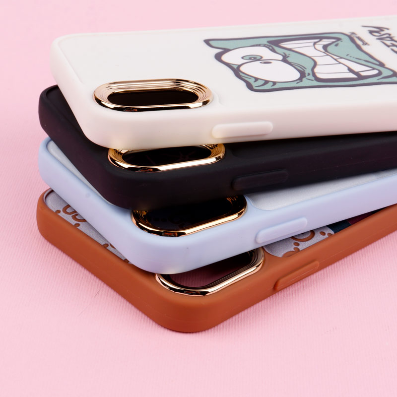 قاب طرحدار دور لنز فلزی iPhone X / XS