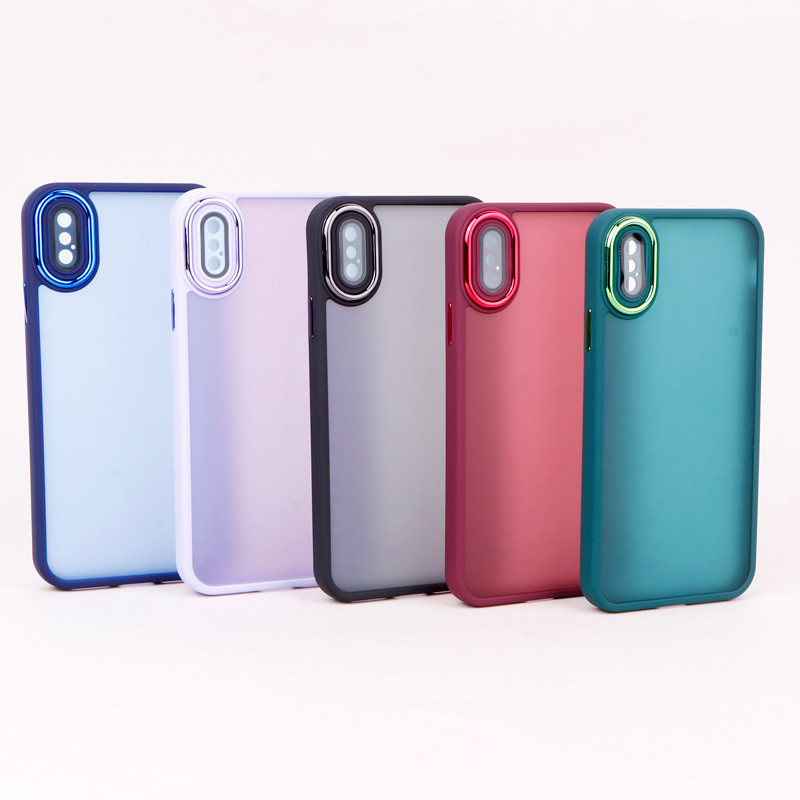قاب PC متال ایرون مات محافظ لنزدار iPhone X / XS