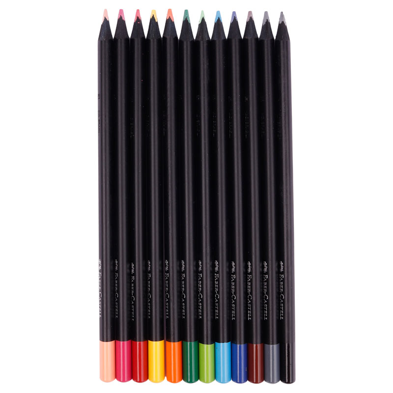 مداد رنگی 12 رنگ فابر کاستل 116413 Faber-Castell Black Edition