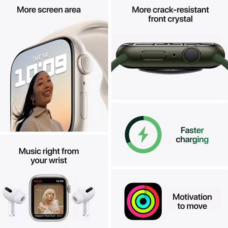 ساعت هوشمند اپل سری Apple Watch 41mm Aluminum Case Nike Sport Band 7