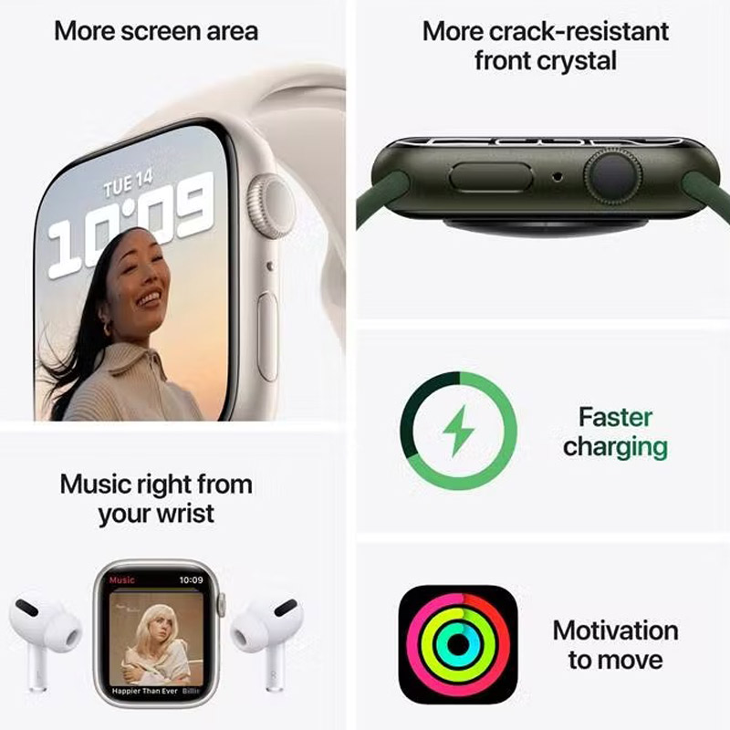 ساعت هوشمند اپل سری Apple Watch 41mm Aluminum Case Nike Sport Band 7