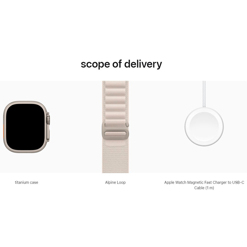 ساعت هوشمند اپل سری Apple Watch 49mm Titanium Case Alpine Loop Band GPS + Cellular Ultra