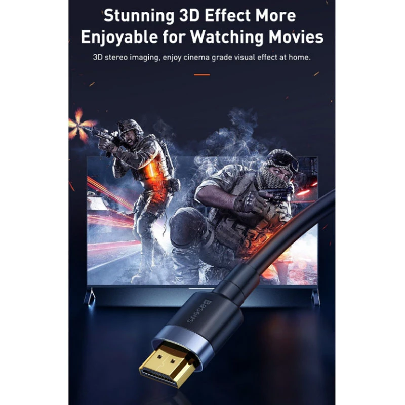 کابل HDMI 4K باسئوس Cafule Series CADKLF-G01 طول 3 متر