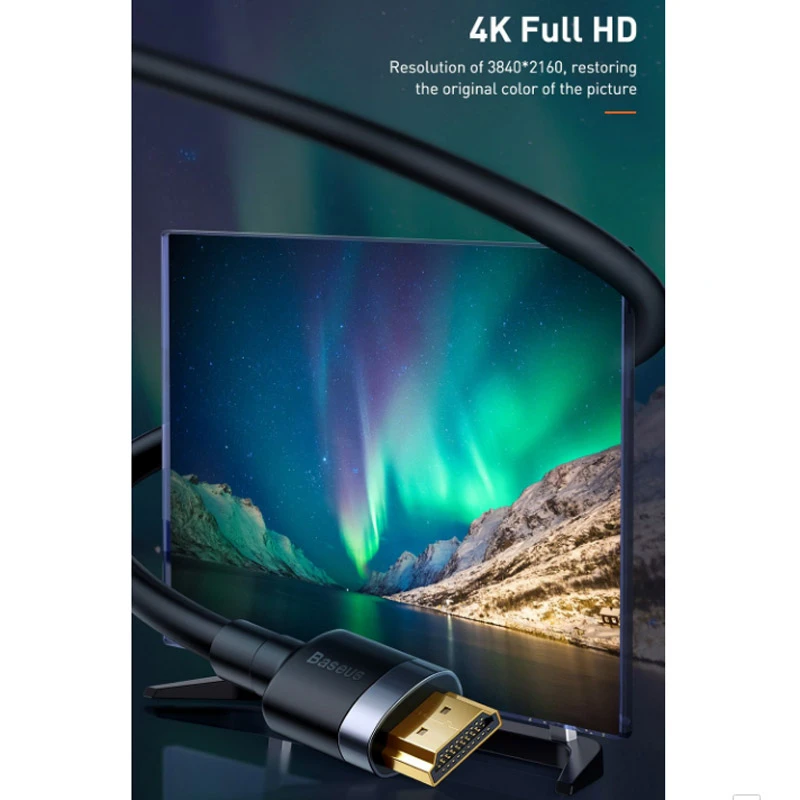 کابل HDMI V2.0 4K باسئوس Cafule Series CADKLF-H01 طول 5 متر