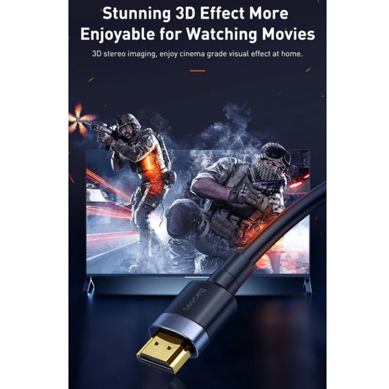 کابل HDMI V2.0 4K باسئوس Cafule Series CADKLF-H01 طول 5 متر