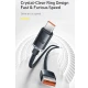 کابل تایپ سی فست شارژ 100 وات باسئوس Crystal Shine Series CAJY00040 طول 1.2 متر