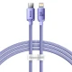 کابل تبدیل فست شارژ Baseus Crystal shine series CAJY00020 Type-C to Lightning PD 20W 1.2m