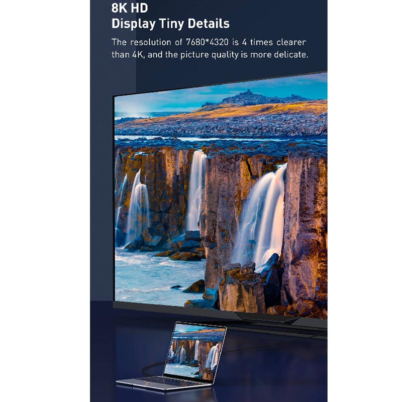 کابل HDMI 8K باسئوس High Definition Series CAKGQ-L01 طول 3 متر