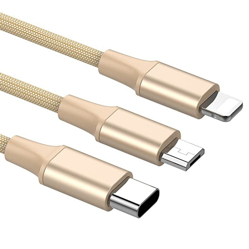کابل 3 سر فست شارژ Baseus Rapid Series CAMLT-SUS 3A 1.2m