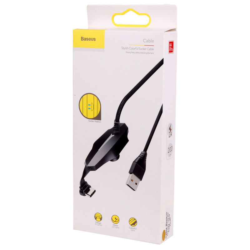 کابل تایپ سی مکنده Baseus Stylish Colorful Sucker CATXA-B01 2A 2m یکسر L