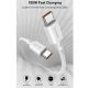 کابل دو سر تایپ سی فست شارژ 100 وات باسئوس Superior Series CATYS-B0 طول 1 متر