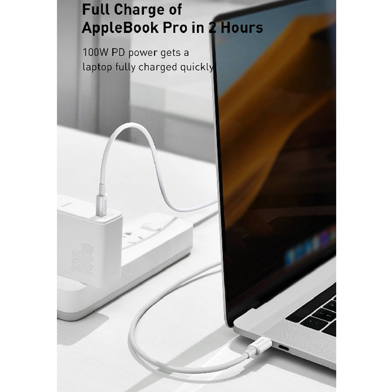 کابل تبدیل فست شارژ Baseus Superior Series CATYS-C0 Type-C to Type-C 5A QC3.0 100W 2m