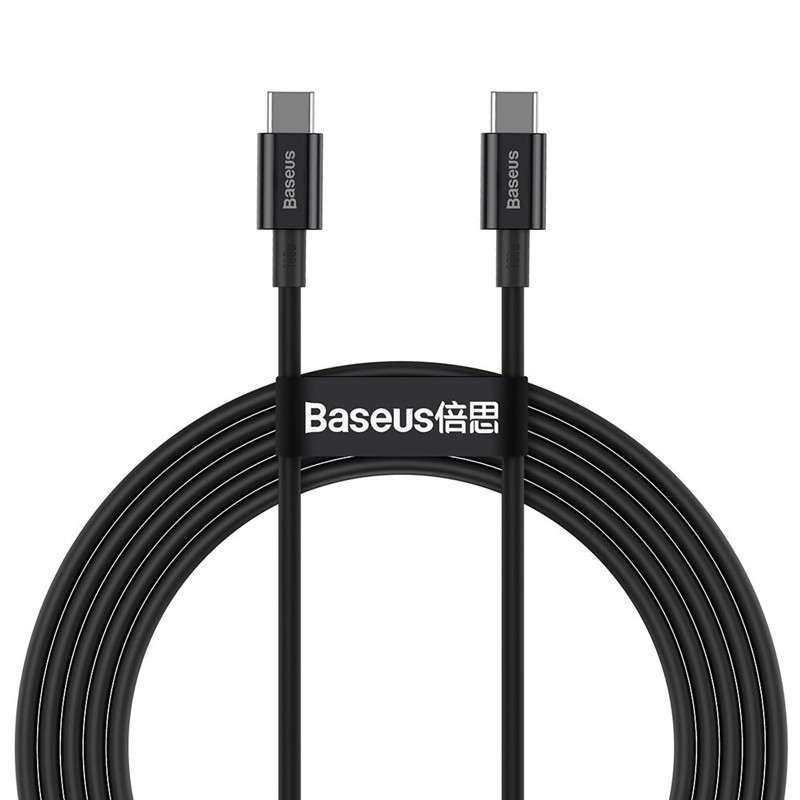 کابل تبدیل فست شارژ Baseus Superior Series CATYS-C0 Type-C to Type-C 5A QC3.0 100W 2m