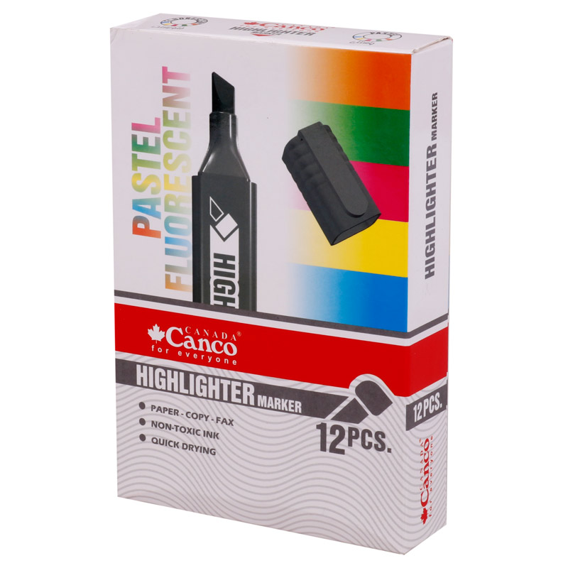 ماژیک هایلایت کنکو Canco بسته ۱۲ عددی