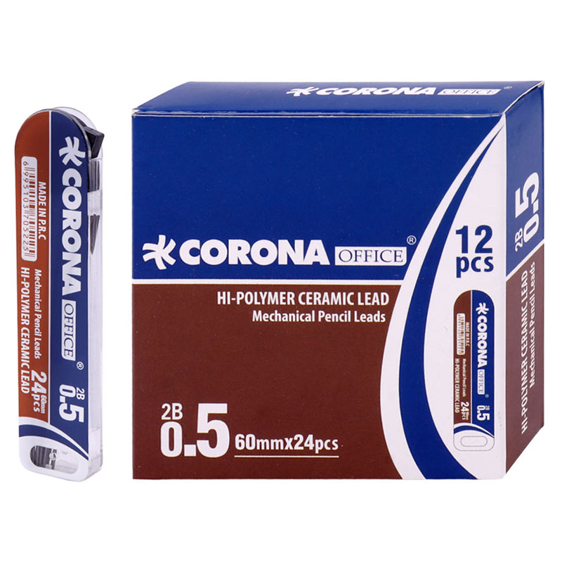 نوک مداد نوکی Corona PL-05 0.5mm 2B بسته 12 عددی