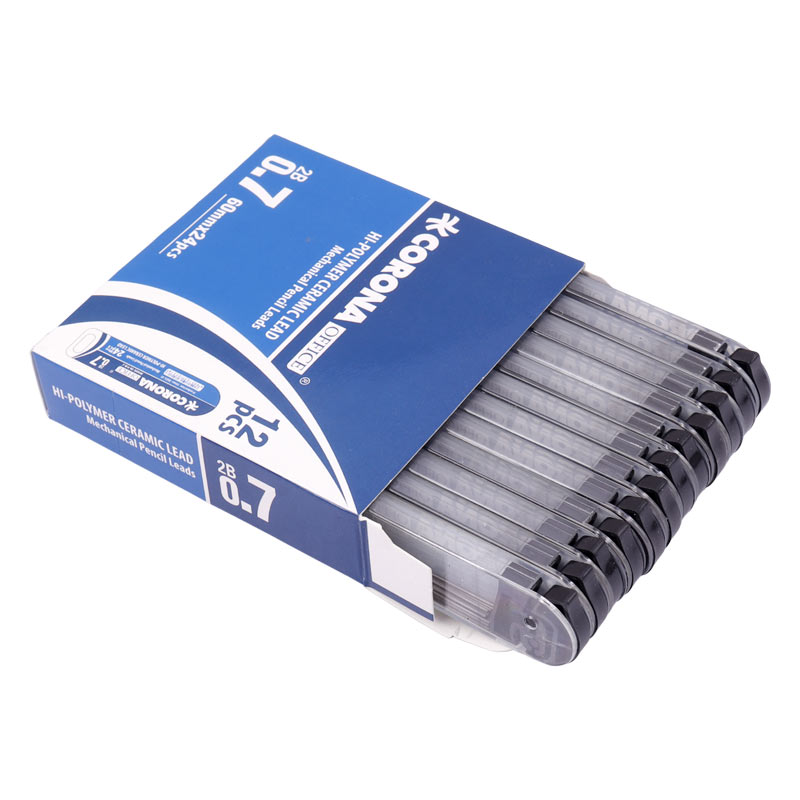 نوک مداد نوکی Corona PL-07 0.7mm 2B بسته 12 عددی