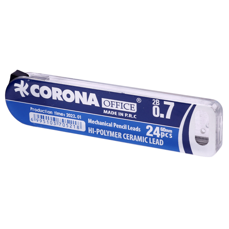 نوک مداد نوکی Corona PL-07 0.7mm 2B بسته 12 عددی