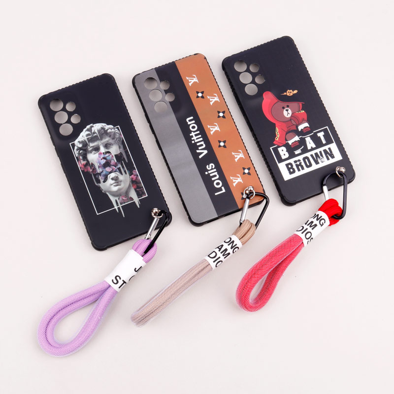 قاب طرحدار محافظ لنزدار + بند آویز لنیارد Samsung Galaxy A53 5G