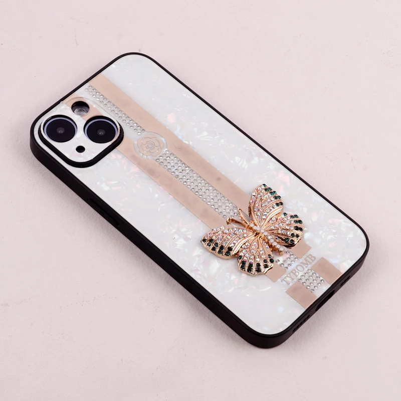 قاب طرح پروانه ای محافظ لنزدار برجسته iPhone 14