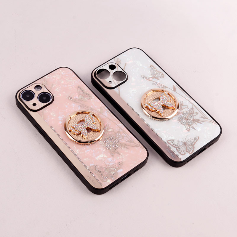 قاب طرح پروانه ای محافظ لنزدار برجسته پاپ سوکت دار iPhone 14