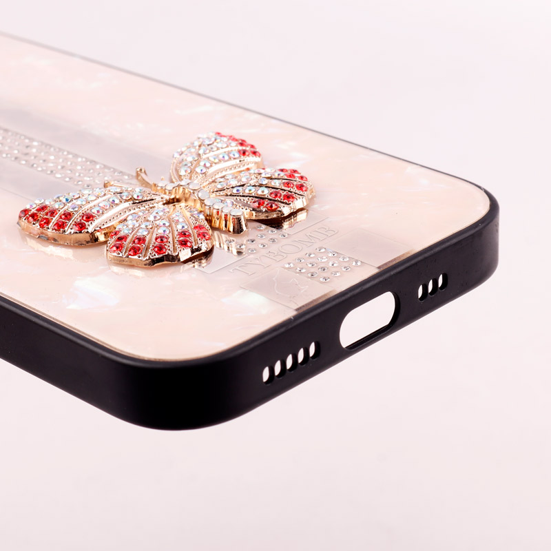 قاب طرح پروانه ای محافظ لنزدار برجسته iPhone 14